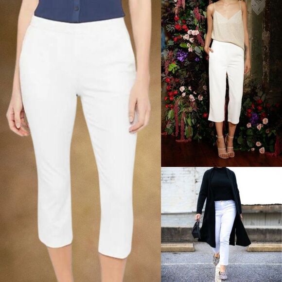 White Theory Easy Capri Pants | Size 10 - Picture 1 of 6